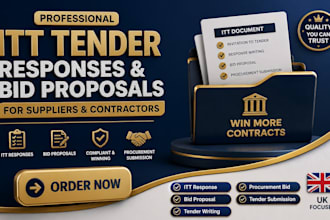 write itt tender responses and bid proposals for suppliers and contractors