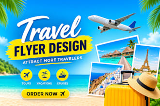 modern travel flyer tour poster and travel brochure design vacation poster flyer