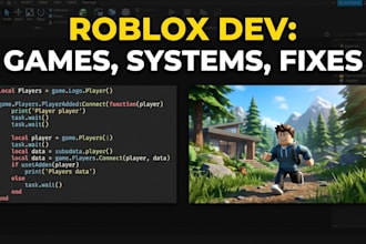 script, fix bugs, or build custom roblox games