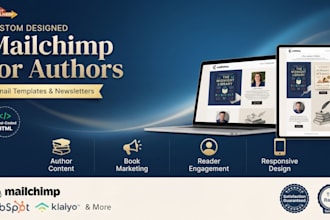 mailchimp email template for authors, publishers for branding and book marketing