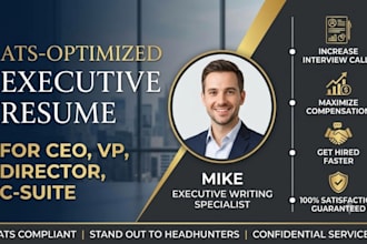 write an ats executive resume for ceo, vp, director and c suite leaders