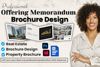 design real estate offering memorandum, logo map, brochure, retail aerial flyer