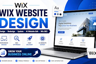 design, redesign, update wix website, edit ai generated wix website, wix seo