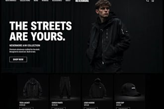 design a premium shopify clothing store, fashion boutique or apparel website