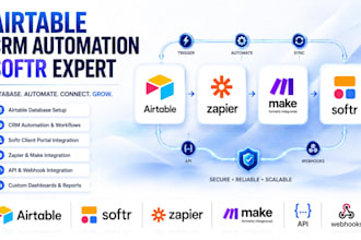 setup airtable database crm automation softr client portal integration expert