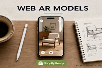 create ar ready glb usdz gltf 3d models for shopify amazon apple webar models