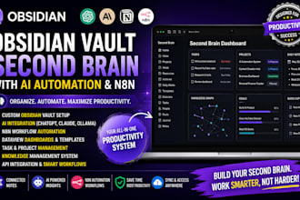 build obsidian vault pkm second brain with ai automation ai ollama workflow n8n