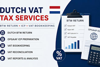 prepare dutch btw return, opgaaf icp and vat bookkeeping