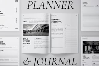 design custom canva journals for pregnancy, self care, fitness, mental wellness