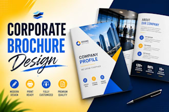 design professional corporate brochure,company profile and booklet annual report