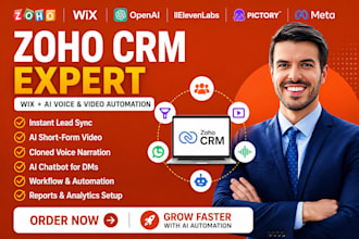 integrate zoho CRM wix pika resemble ai suno tiktok vapi manychat