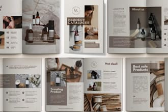 create digital product catalog, canva lookbook, product and business booklet