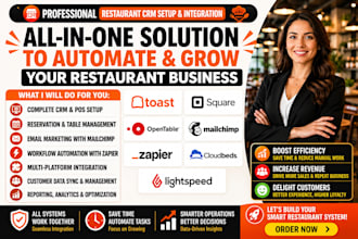 setup toast square opentable mailchimp zapier restaurant cloudbeds lightspeed