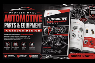 design premium automotive parts and equipments catalog design