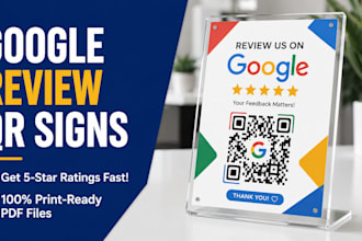 design custom qr code signs, and flyers for businesses