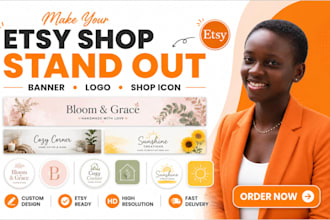 design an etsy banner, logo and complete shop branding