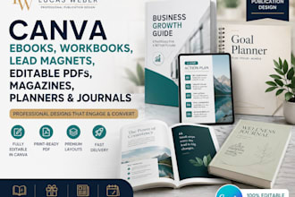 design editable canva ebook workbook lead magnet and PDF layout