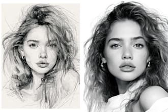 draw realistic pencil portraits, sketch from photos