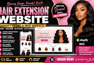 hair extension website hair extension shopify store wix hair extension website