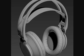 design 3d custom headphones product with manufacturers tech pack