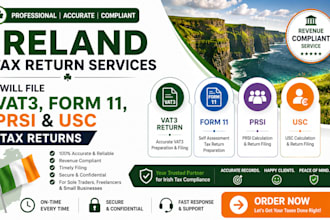 handle ireland vat3 return form 11 prsi and usc tax returns