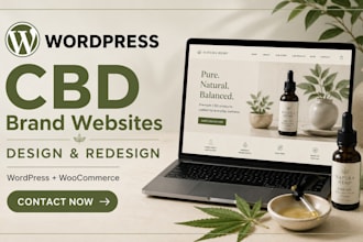 wordpress woocommerce store design for a cbd or hemp product line