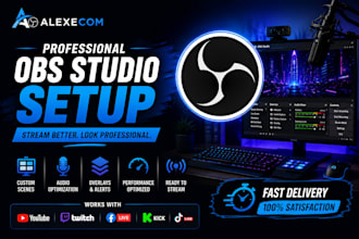 professionally setup obs studio for streaming and recording