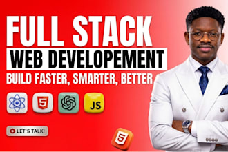 do website development as full stack web developer, front end, backend deve
