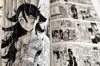 draw a unique comic book page or manga page