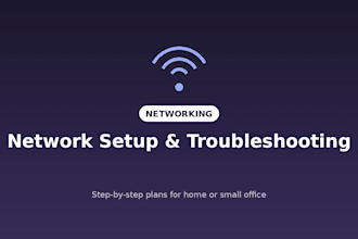 create a step by step network setup or troubleshooting plan