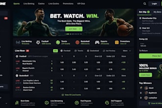 do ui ux design for tournament app bet app bet website with prototype