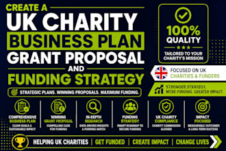 create a UK charity business plan grant proposal and funding strategy