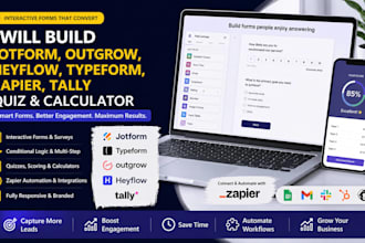 build jotform, typeform, heyflow, outgrow quiz and calculator