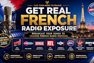 broadcast your songs to leading french radio stations