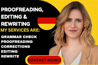 proofread german text correct grammar spelling and style