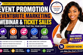 do event promotion, eventbrite marketing, webinar promotion and ticket sales