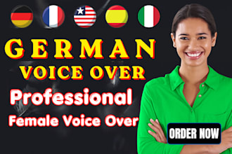 record native german female voice over for audiobook commercial and elearning