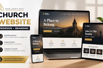 design and redesign church website with branding and modern ministry experience