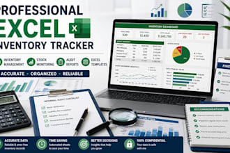 create inventory management, stock monitoring, and internal audit excel