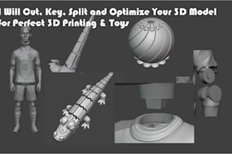 cut, key, split and optimize your 3d model for perfect 3d printing and toys