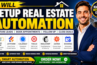 real estate jotform zoho crm calendly twilio mailchimp zapier booking automation