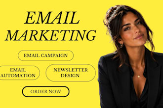 do mailchimp email marketing campaign, setup email automation, newsletter design