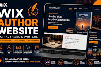 create wix author website for writers, publishers and book promotion