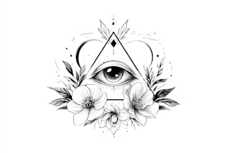 create a custom minimalist fine line tattoo design