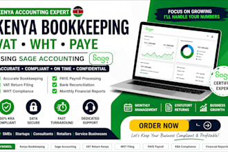 manage kenya bookkeeping vat return wht and paye using sage accounting