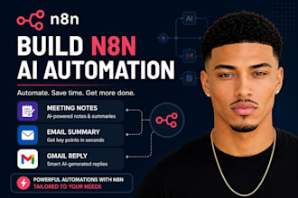 build n8n ai automation for meeting notes, email summary, gmail reply on n8n