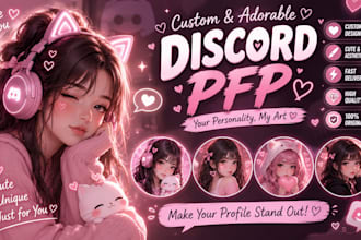 design a unique and eye catching discord pfp avatar
