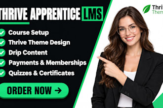 design wordpress online course website using thrive theme and thrive apprentice