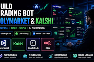build trading bot polymarket kalshi arbitrage copy trading bot claude code n8n