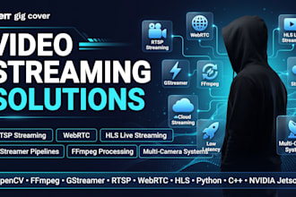 develop rtsp, webrtc, hls live video streaming  with gstreamer and opencv